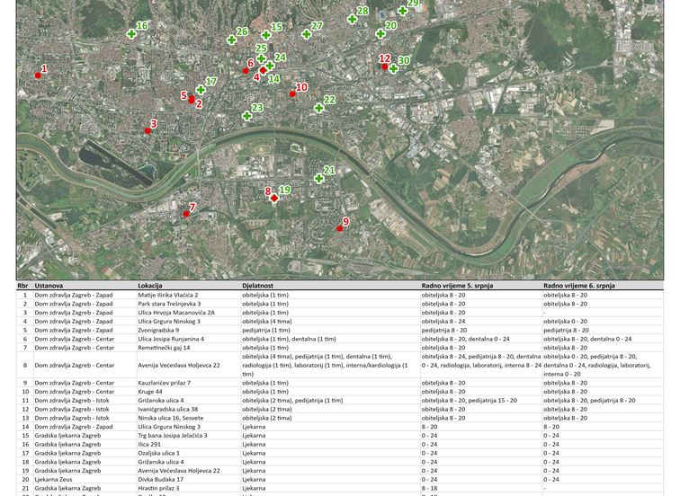 Tijekom nadolazećeg vikenda dodatnih 17 timova i pet novih lokacija posebnih dežurstava u domovima zdravlja   