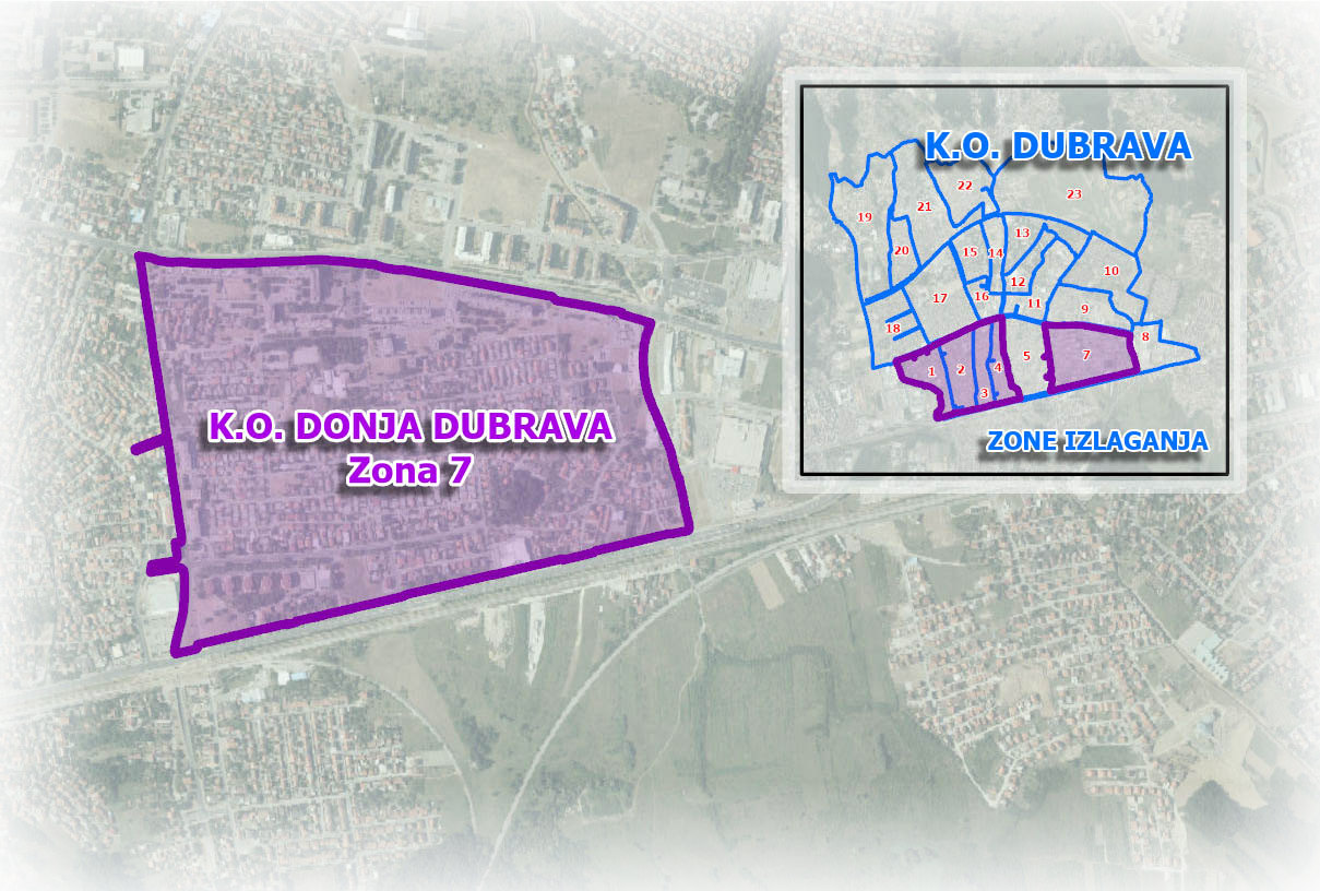 K.o. Donja Dubrava - ODLUKA o stavljanju u službenu uporabu katastarskog operata za 7. zonu izlaganja